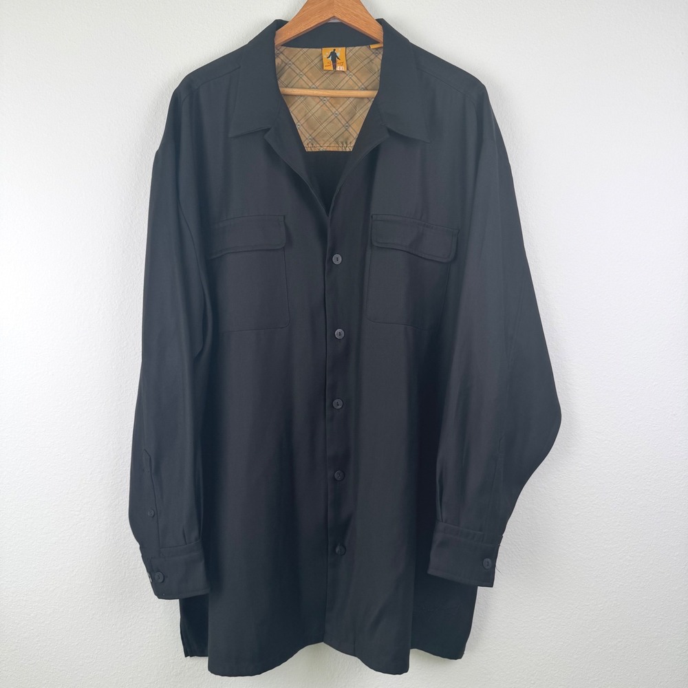 Steve Harvey Button Down Shirt Mens 4XL Black Excellent Streetwear Casual